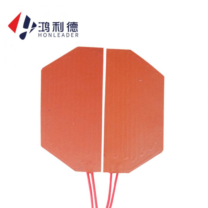 Silicone rubber heating plate/sheet with 3M back tape and thermistor for 3D printing hot bed